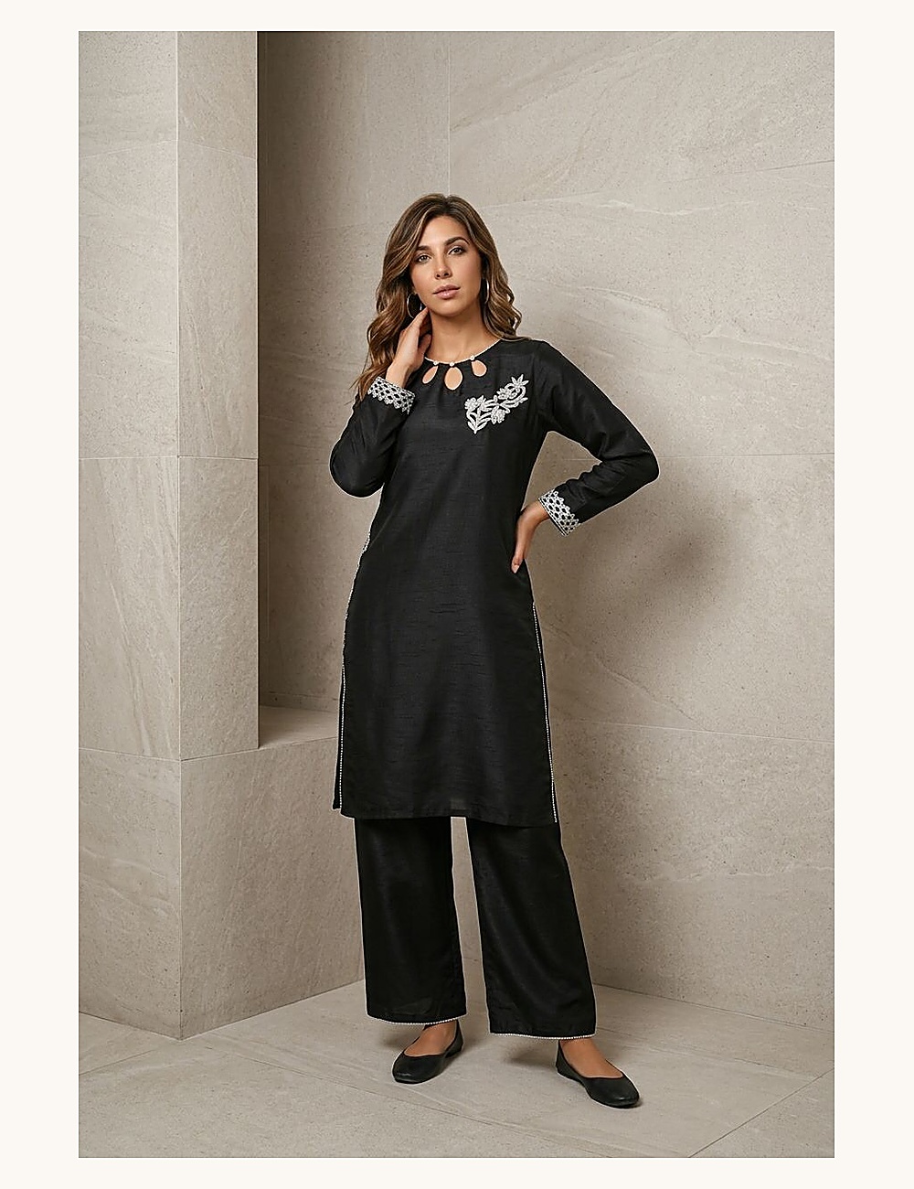 Black Embroidered 3-Piece — YAR by Ayesha Rizwan