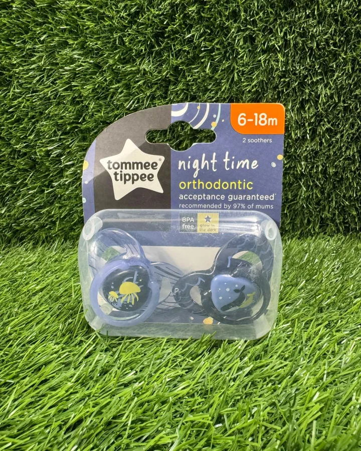 Tommee Tippee Night Time Soother 2-Pack With Case 6–18 Months  Model / Product Code