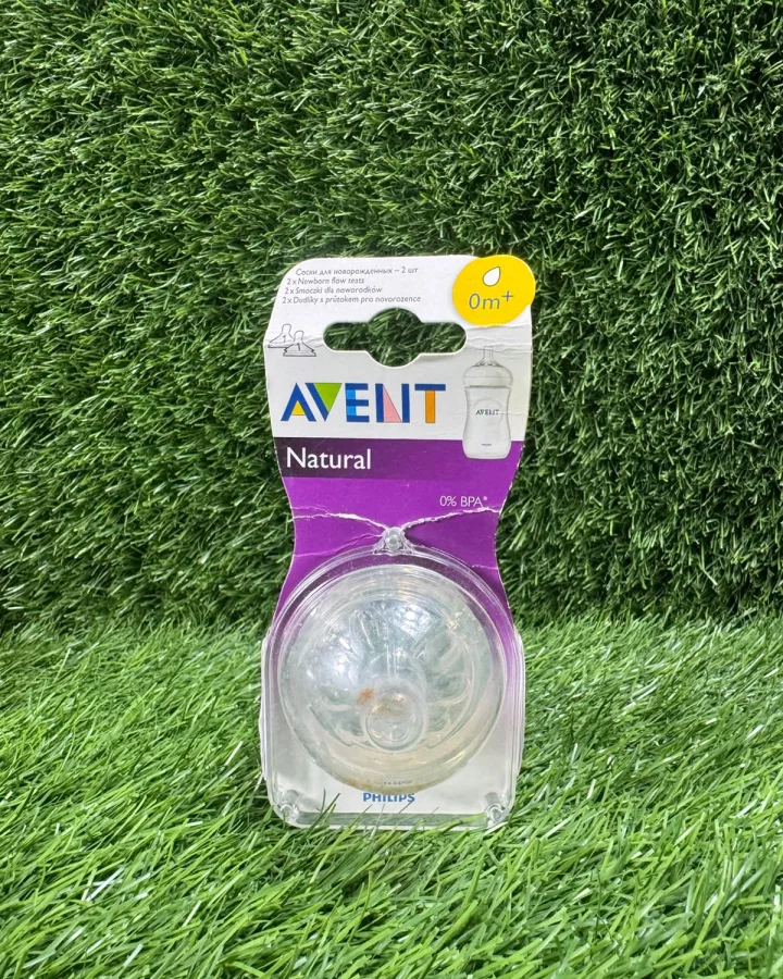 Philips Avent Bottle Nipple 0M+ Newborn Flow Transparent 2-Pack