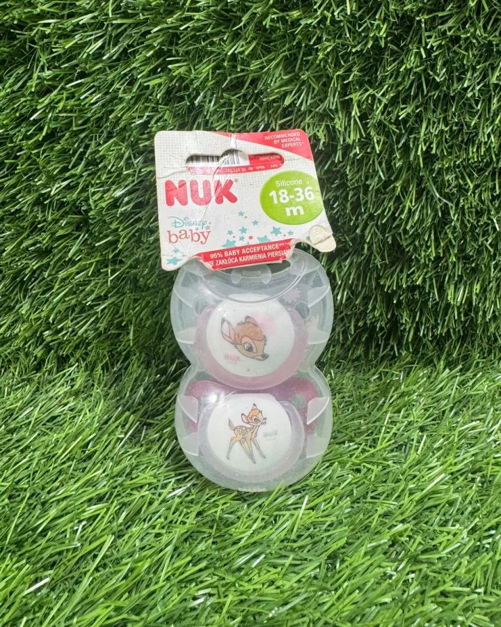 NUK Disney Bambi Orthodontic Silicone Pacifier 18–36 Months – 2 Pack