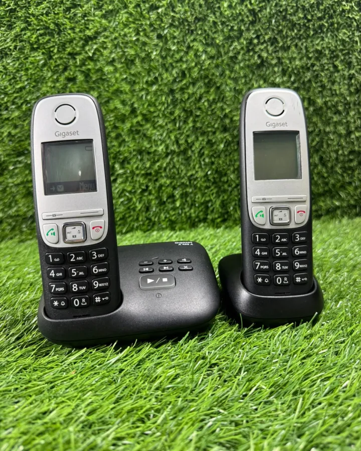 Gigaset A455A DUO Cordless Phones With Answering Machine – Black/Silver