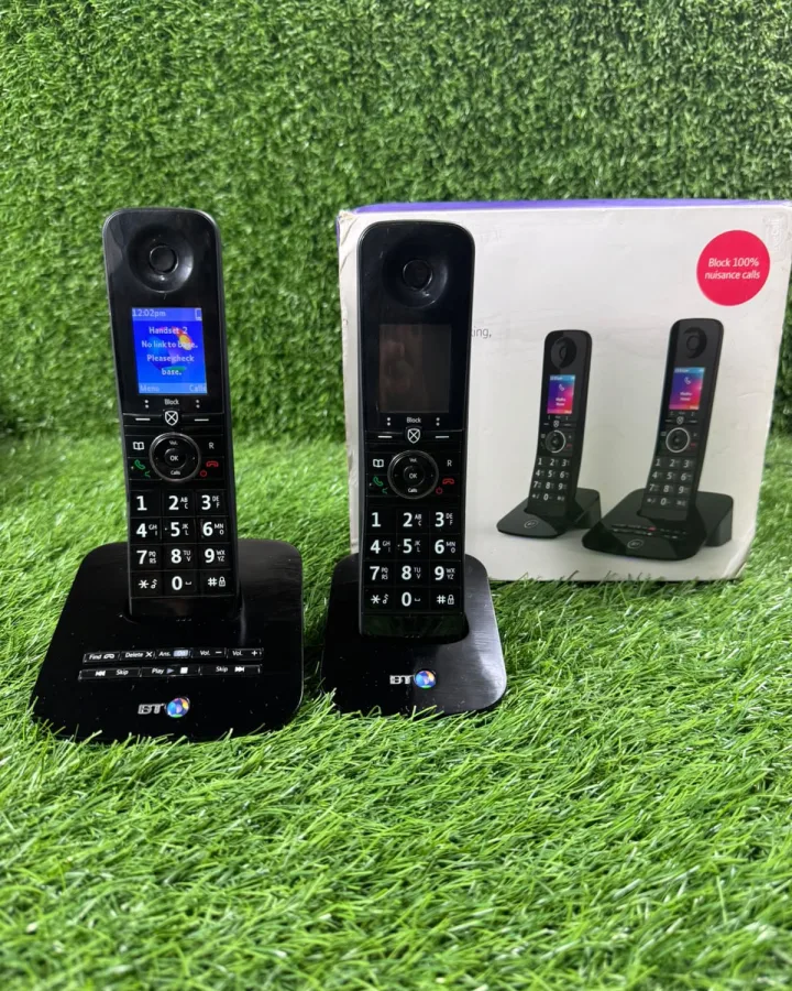 Duo Cordless Home Phone Set – Twin Handset Digital Landline Telephone