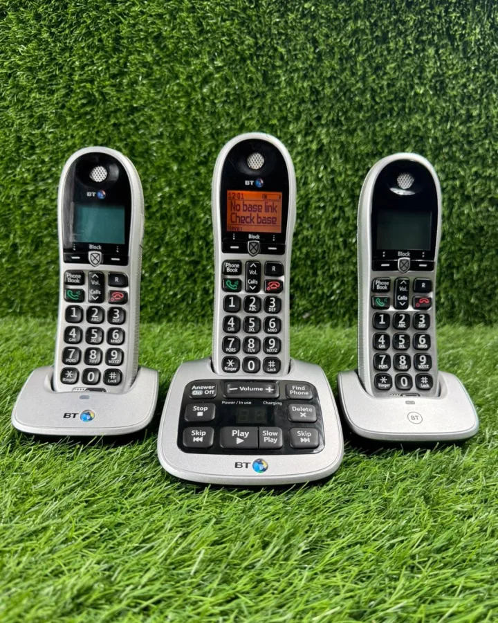 BT 4600 Big Button Trio Digital Cordless Phones With Advanced Call Blocker & Answering Machine