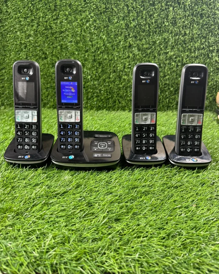 BT Quad Cordless Phone Set – 4 Handsets With Main Base