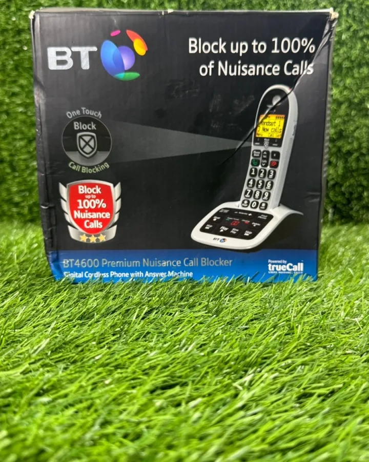 BT 4600 Premium Nuisance Call Blocker Big Button Cordless Phone With Answer Machine – Boxed