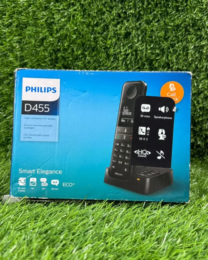 Philips D455 Cordless Phone With Answering Machine – Boxed