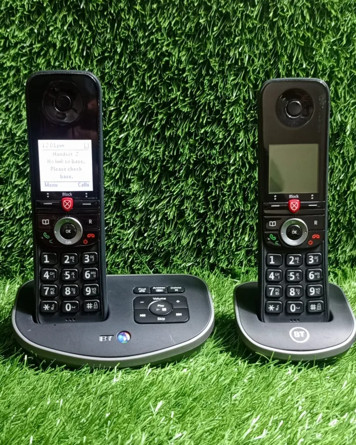 BT Advanced Call Blocker Duo Cordless Phones With Answering Machine – Black