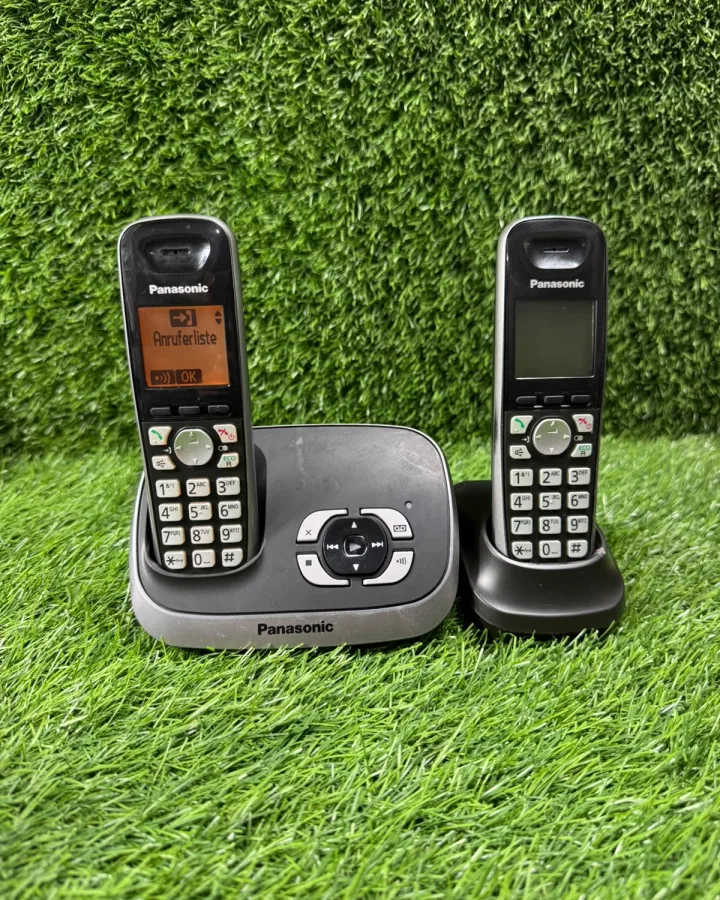 Panasonic KX-TG65 Series Duo Cordless Phones With Answering Machine – Black