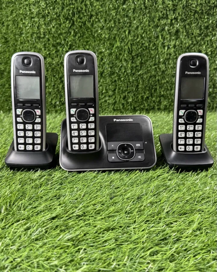 Panasonic KX-TG6623 Trio Cordless Phones With Answering Machine – Black