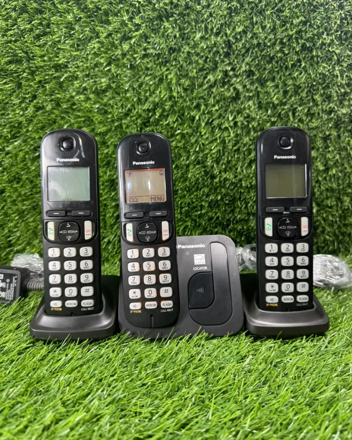 Panasonic KX-TGC Series Trio Cordless Phones With Answering Machine & Call Block – Black