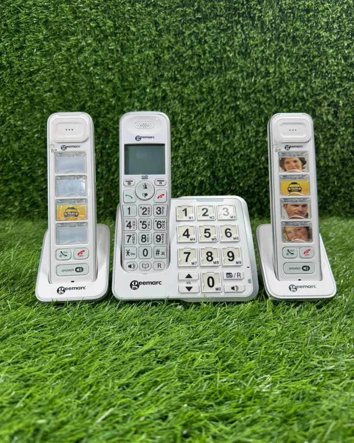 Geemarc Photodect 295 Big Button Photo Trio Cordless Phones – White