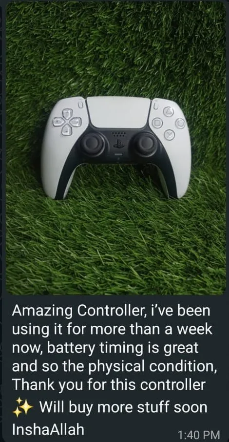 Real customer review on WhatsApp – PS5 DualSense Controller